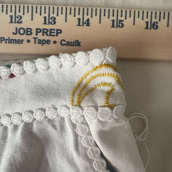 Caroline Constas Cream Embroidered High Waist Shorts - Picture 11 of 14